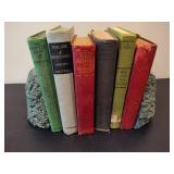 Agate Bookends & Vintage Books