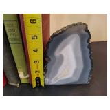 Agate Bookends & Vintage Books