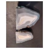 Agate Bookends & Vintage Books