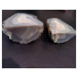 Agate Bookends & Vintage Books