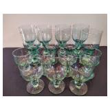 Green Glass Goblets