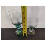 Green Glass Goblets