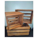 Assorted Wood Crates w/Handles