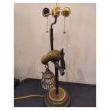 FREDERICK COOPER Bamboo Style Table Lamp w/Parrot