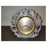 Vintage Gold Tone Quartz Crystal Rock Desk Top Desk Clock