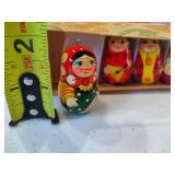 Three Sets of Russian Doll Ornaments