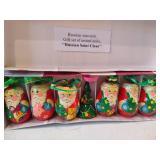 Two Sets of Russian Nesting Doll Ornaments