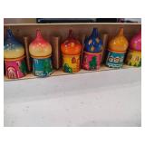 Two Sets of Russian Nesting Doll Ornaments