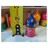 Two Sets of Russian Nesting Doll Ornaments