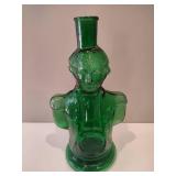 Emerald Green Washington Bust Decanter