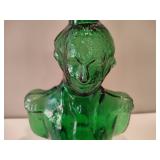Emerald Green Washington Bust Decanter