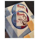 Pedestal Cake Plate w/Vintage Napkins