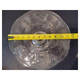 Pedestal Cake Plate w/Vintage Napkins