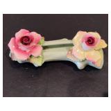 Capodimontite Style Vintage Floral Vases