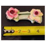 Capodimontite Style Vintage Floral Vases