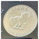 1972-S Proof Eisenhower Silver Dollar - Brown Box