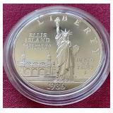 1986 Ellis Island Statue of Liberty Commemorative Silver Dollar