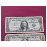 (2) Silver Certificate $1 Notes