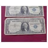 (2) Silver Certificate $1 Notes