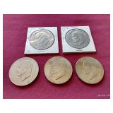 (5) Eisenhower $1 Coins