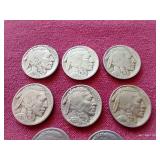 (10) Buffalo Nickels