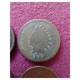 (4) Indian Pennies