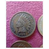 (4) Indian Pennies
