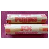 (2) Wheat Penny Rolls - 1944 & 1945
