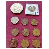 Mixed U.S. Coin Lot - Ike, Wheats, Proof Nickel, Etc