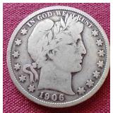 1906 Barber Half Dollar