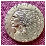 Nice 1927 $2.50 Gold Indian