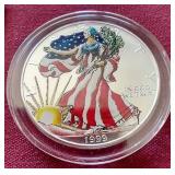 Colorized 1999 American Silver Eagle
