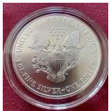 Colorized 1999 American Silver Eagle