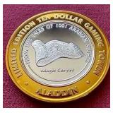 Aladdin Las Vegas $10 Silver Strike Gaming Token