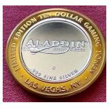 Aladdin Las Vegas $10 Silver Strike Gaming Token