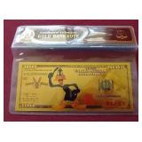 Gold Plated Foil Looney Tunes Collectible Note