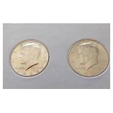 Half Dollar Album With (2) 90% Silver Kennedy Halves