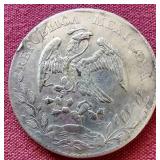 1891 Mexico Silver 8 Reales Coin