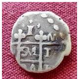 Early Spanish Colonial Silver Coin