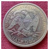 1876-CC Liberty Seated Half Dollar - Awesome!