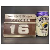 Vintage Merchants Egg Corp Perpetual Calendar