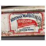 Vintage Harvard Seafood Tin Whitman Ward & Lee
