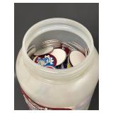 Large Collection of Vintage Collectible Pogs - Over 1500 in 4 Gallon containers