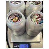 Large Collection of Vintage Collectible Pogs - Over 1500 in 4 Gallon containers