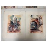 AF Mettel & Other Art Prints Collection - Unique Architectural & Nautical Scenes