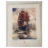 AF Mettel & Other Art Prints Collection - Unique Architectural & Nautical Scenes