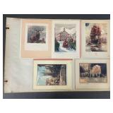 AF Mettel & Other Art Prints Collection - Unique Architectural & Nautical Scenes