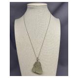 Handcrafted Sea Glass Necklace Wrapped in Sterling Silver 925