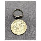 Vintage Sterling Silver 925 Wave Design Ring Size 4.5