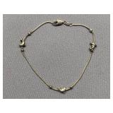 Sterling Silver 925 Dolphin Design Bracelet 7.5"